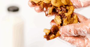 Cookie de baunilha com massa que derrete na boca.